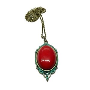 Elegant Red Pendant Necklace